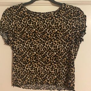 American Eagle Cheetah Print Crop Top !